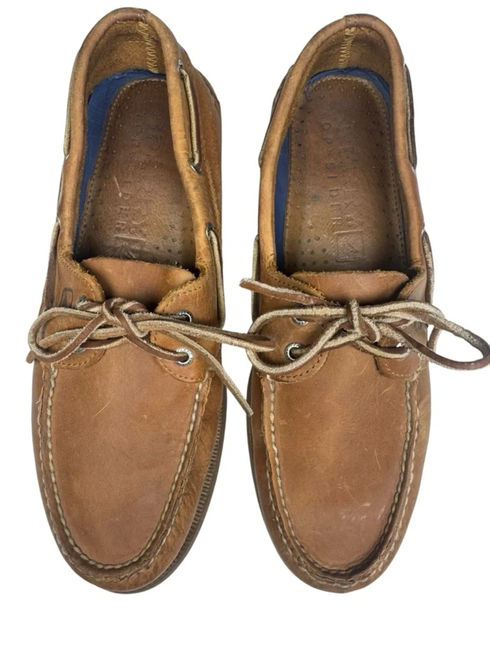 Sperry Original Authentic 2-Eye Slip On Boat Shoes Size 10M Light Brown